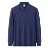 Ropa para Hombre Colección Primavera y Otoño 2026 Algodón Peinado de Fibra Larga 100% Camisa Polo Clásica Unisex Casual de Negocios Manga Larga