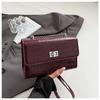 Bolso de Mujer con Patrón de Cocodrilo 2025 Nuevo Textura de Moda Estilo Horizontal Cadena Japonesa y Coreana Bolso Cuadrado Pequeño Popular Bolso Cruzado Estilo Occidental