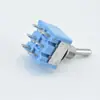Interruptor de botão azul claro 6 pinos 2 velocidades MTS-202 micro interruptor de alimentação prata