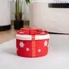 Cesta de Almacenamiento Personalizada para Decoraciones Navideñas con Tapa a Prueba de Polvo Caja de Regalo Cesta de Almacenamiento Tejida con Cuerda de Algodón Empaque de Regalo Festivo