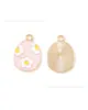 Huevo de Pascua Conejo Zanahoria Gota de Aceite Joyería Accesorios Colgante de Aleación DIY Llavero Cadena para Teléfono Adorno