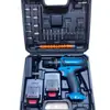 Furadeira Manual Multifuncional de Bateria de Lítio Personalizada Furadeira Elétrica de Impacto Chave de Fenda Elétrica Doméstica Conjunto para Marcenaria Ferramenta de Carregamento de Ferragens