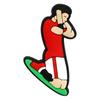 Hot Football Removível DIY Hole Shoes Fivela PVC Soft Glue Garden Shoes Beach Bag Decorative Buckle Cross Border em estoque
