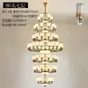 Novo lustre grande estilo chinês para vilas duplex, iluminação minimalista moderna para sala de jantar, sala de estar e mezanino em casas de construção própria