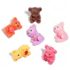Nuevo Agujero Vertical Oso de Dibujos Animados Corazón Cadena para Teléfono Móvil Llavero Colgante Colgante Joyería Accesorios Mayoreo