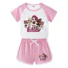 Traje de verano para niños 2023 ropa nueva para niños ropa de bebé pantalones cortos de verano camiseta de manga corta pantalones cortos traje deportivo casual de dos piezas moda