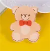 Bottons de desenhos animados japoneses e coreanos, broches de acrílico, chaveiros fofos de urso e coelho para mochila, alfinetes e acessórios - atacado