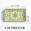 Plato de cerámica rectangular estilo japonés con bajo vidriado de 8.5 pulgadas, plato para pescado, plato para Sushi Sashimi, plato pequeño, plato hondo para uso doméstico
