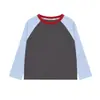 Camiseta de algodón para niños con mangas raglán, nuevo top de otoño de manga larga para niñas, transpirable, elástico y cómodo, capa base