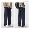 Roupas Masculinas Fengshe / Nova Coleção de Primavera Cor Original Não Desbota Reta Casual Americano Calças Largas Soltas