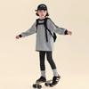 Sudadera de manga larga para niña Ropa de primavera Tallas mediana y grande Estilo infantil Cuello redondo Sudadera estilo coreano Moda infantil Suéter holgado