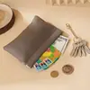 Bolso Premium de Cuero Negro Granulado con Cierre Automático para Joyería Bolsas de Almacenamiento para Joyería Bolsos Pequeños para Cosméticos y Labiales