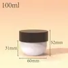Frasco Dispensador de Creme Esfoliante para Máscara Capilar 30-500ml Pote Plástico para Creme de Máscara Facial Grande Capacidade Resistente a Altas Temperaturas Frasco de Boca Larga PP