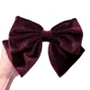Pinza para el pelo con lazo de terciopelo extragrande, Diseño original Tulipán, Accesorio para el pelo de terciopelo de alta gama para otoño e invierno