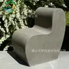 Mobiliário decorativo de exterior com perfil de designer GRC mobiliário de concreto aparente assento com perfil paisagístico cinza cimento