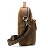 Bolso de Hombre Malute Bolso Bandolera Cruzado de Cuero Genuino para Hombre de Cuero Crazy Horse Vintage Europeo y Americano Bolso de Mano de Alta Gama