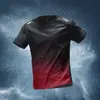 Camiseta de manga corta de seda helada para hombre, secado rápido, deportiva, para fitness, verano, ropa para correr, comercio exterior, transfronterizo, venta al por mayor de fábrica, camiseta de manga corta para hombre