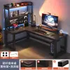 Mesa de esquina para juegos mesa de computadora escritorio para el hogar escritorio doble estantería mesa integrada mesa de esquina para dormitorio escritorio