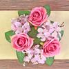 Castiçal de grinalda de hortênsia rosa decoração de quarto simulação rosa decoração de casamento atmosfera grinalda de velas castiçal