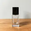 Nueva Mini Q-Version Perfume Transparente Cuadrada 15ml Tapa de Rosca Botella de Vidrio Botella Vacía Muestra Tapón de Botella de Spray