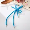 Colgante de Bolso con Nudo de Serpiente de Cuerda de Nylon Tejido a Mano Simple Ins Llavero Versátil con Lazo Colgante Adorno