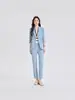 El Blazer Azul de Moda de Este Año para Mujer, Estilo Delgado de Primavera y Verano, Mangas Tres Cuartos, Sensación de Alta Gama, Chaqueta de Traje Casual Holgada