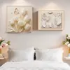 Estilo creme luxo leve quarto de dormir mesa de cabeceira pintura decorativa quarto principal sala pintura de parede mural pintura de textura simples moderna de alta qualidade