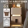 Mesita de noche ultradelgada, inteligente, sin instalación, para uso en dormitorio, mini, ligera, lujosa, pequeña, ahorra espacio, diseño simple, armario de almacenamiento para mesita de noche