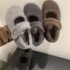 Zapatos de Algodón con Plataforma Interna Estilo Universitario, Zapatos Peludos de Aspecto Adelgazante, Zapatos Mary Jane con Peluche, Zapatos Birkenstock, Zapatos de Suela Gruesa para Mujer Otoño e Invierno