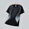 Camiseta de Manga Corta para Hombre 2025 Verano Deportiva Media Manga Holgada Transpirable Secado Rápido Casual Fitness Running Negra Ropa Deportiva