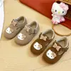 Zapatos de Cuero para Niñas 2025 Otoño Nuevo Estilo Zapatos de Princesa para Niña Pequeña Suela Suave Zapatos para Niños Zapatos de Una Sola Pieza Transpirables Bebé Birkenstocks