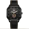 Venta al por mayor de fábrica nuevo y creativo estuche cuadrado con correa reloj de pulsera para mujer escala simple reloj de cuarzo reloj de pulsera para mujer