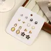 Pendientes de Acero Inoxidable 316 Estilo Japonés y Coreano Combinación Pendientes de Perla Mariposa Pendientes Dulces de Rosa para Mujer Transfronterizos