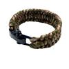 Corda de guarda-chuva de sete núcleos para exterior, tecida, com fivela de aço em forma de U, pulseira de sobrevivência ajustável, pulseira salva-vidas de emergência para montanhismo e camping