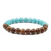 Pulsera Unisex Hecha a Mano con Únicas Cuentas de Madera de Ébano y Ágata Semipreciosa La combinación de madera natural y ágata pulido crea un diseño elegante perfecto para el uso diario atuendos a la moda y ocasiones casuales