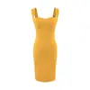 Atacado de Roupas Femininas Transfronteiriças Estilo Europeu e Americano Verão 2026 Nova Moda Elegante Tomara-que-caia Cor Lisa Bodycon
