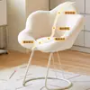 Silla de Maquillaje Dormitorio Silla Tocador Lujo Ligero Apartamento Pequeño Hogar Silla Flor de Ciruelo Cafetería Popular Tienda de Uñas Silla Decorativa