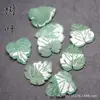 Hojas y pétalos de jade 26x30 mm aventurina natural hojas pasador de estilo antiguo para hacer tú mismo pasador de jade accesorio de flor