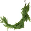 Navidad Transfronteriza Ratán Suave de Goma Enredaderas de Hojas de Pino Pino de Norfolk Tiras Largas Agujas de Pino Artificiales Plantas Verdes Ramas de Pino Artificiales para Paisajismo