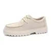 Nueva colección de otoño e invierno: Zapatos de hombre de color liso, suela gruesa, que aumentan la altura, modernos y a la moda, adecuados para adolescentes, estilo casual, disponibles en tallas grandes y ofrecidos para dropshipping
