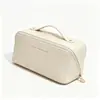 Bolsa de Almacenamiento de Maquillaje Portátil de Gran Capacidad Simple, Bolsa de Almohada Portátil para Viaje, Bolso de Mano Multifuncional con Apertura Grande, Transfronterizo