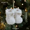 Botas de Natal de Pelúcia Transfronteiriças, Botas Curtas, Enfeites Criativos de Natal, Decoração Colorida de Tecido Pingentes para Árvore de Natal