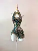 Vestido Corto Ajustado con Escote Halter, Corte Cut-Out, Cuello Cheongsam y Abertura Alta para Mujer, Vestido Sexy Modificado de Corte Delgado