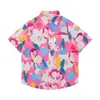 Camisas Florales de Comercio Exterior Transfronterizo, Manga Corta, Unisex, Estilo Pareja, Estilo Vacaciones en la Playa, Festival Songkran, Camisas Tailandesas, Chaquetas