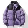 Jaqueta acolchoada de algodão, mesmo estilo para homens e mulheres, novidade de inverno, jaqueta acolchoada de algodão de marca moderna color block, espessa e quente, jaqueta pão de casal, roupa de algodão