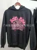 Fabricante de Origen Transfronterizo Venta al por Mayor Sudaderas con Capucha de Telaraña Marca de Tendencia Europea y Americana 555555 Sudaderas de Invierno con Forro Polar para Hombre y Mujer