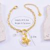 Pulseira Animal de Concha Estilo Oceano Fofo Acessórios de Golfinho Tartaruga Pulseira Cor Aço Inoxidável Joias Transfronteiriças para Mulheres