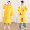 Impermeable Cortavientos de una Pieza Largo para Exteriores Senderismo Impermeable a Prueba de Lluvia Engrosado y Largo Cortavientos Poncho Chaqueta para Hombres y Mujeres
