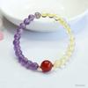 Pulsera de Amatista Natural Guan Yu Pulsera de Citrino Riqueza Nueve Fuego Púrpura Joyería al por Mayor S4100303