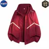 NASA Marca Tendência Roupa com Proteção Solar de Seda de Gelo Americana Verão Fina Alta Qualidade Leve Respirável Jaqueta com Capuz de Proteção Solar para Homens